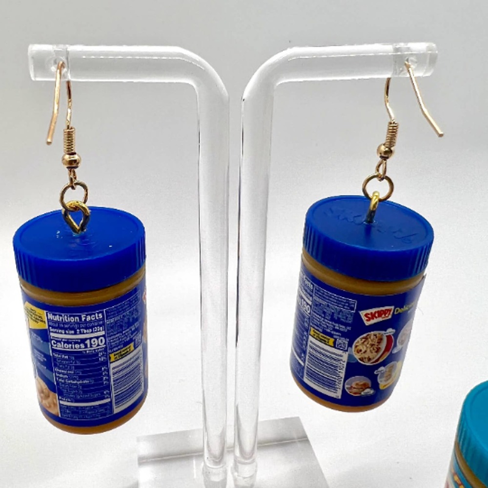 Peanut Butter Earrings - BFF Earrings - Mini Brands Earrings - Skippy Earrings - Picture 5 of 10